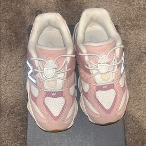 New Balance Kids Pink and White Sneakers